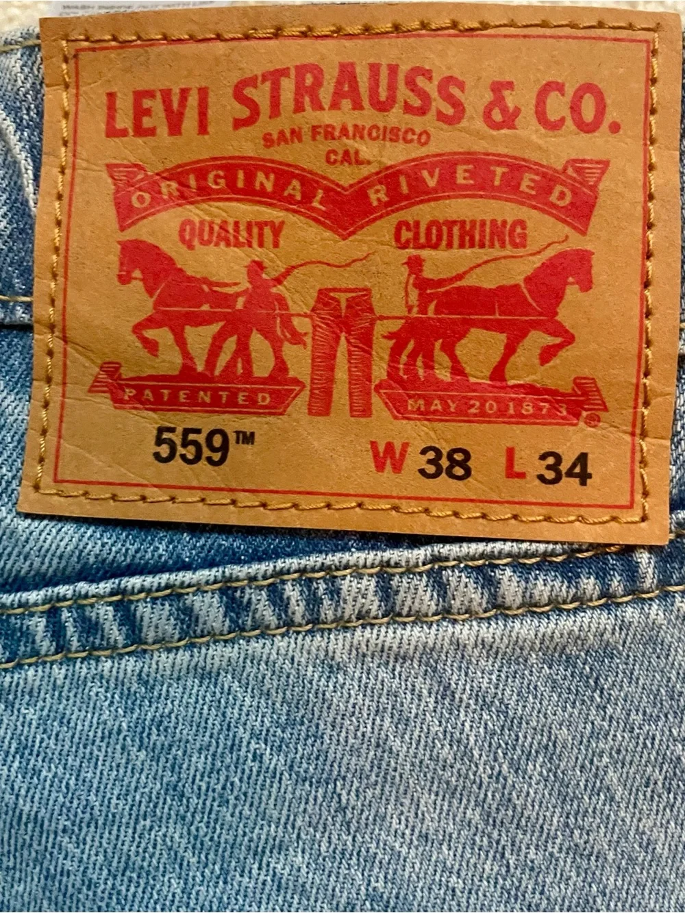 Levi's 559™ Men’s Light Blue 38x34 Relaxed Fit Jeans